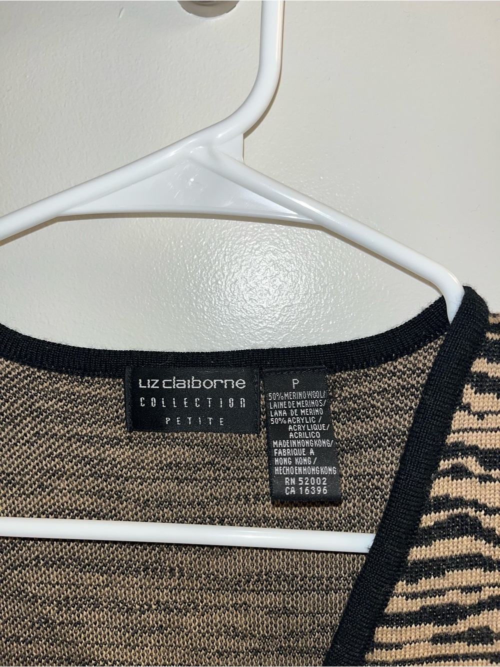 Liz Claiborne Vintage Zebra Vest - Picture 2 of 4
